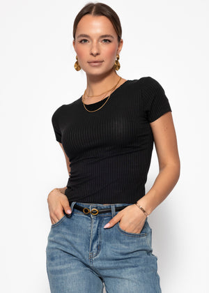 Crop shirt, black