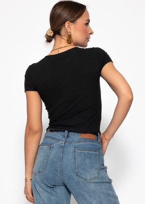 Crop shirt, black