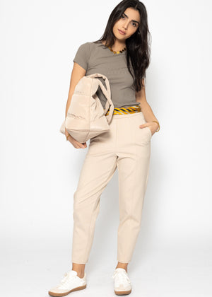 Crop shirt, taupe