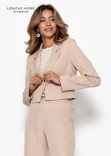 Cropped blazer - beige