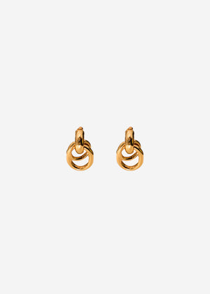 Doppelring Ohrring - gold