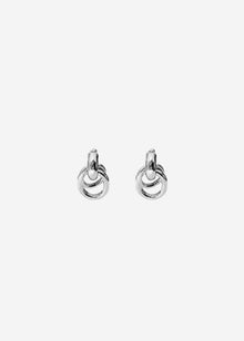 Doppelring Ohrring - silber