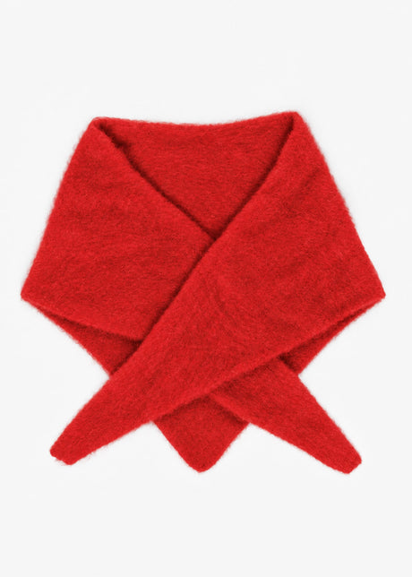 Dreieckiger Strickschal - rot