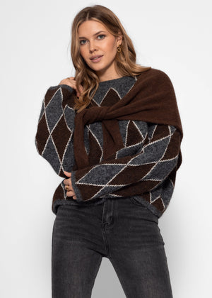 Triangle scarf - brown
