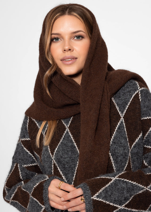 Triangular scarf - brown