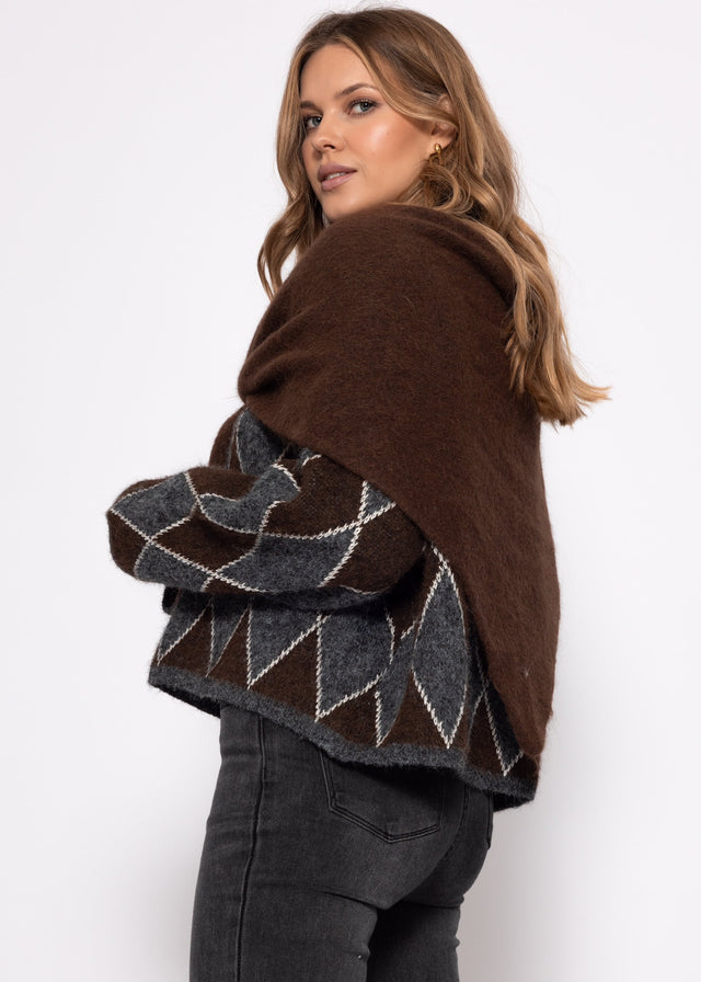 Triangular scarf - brown