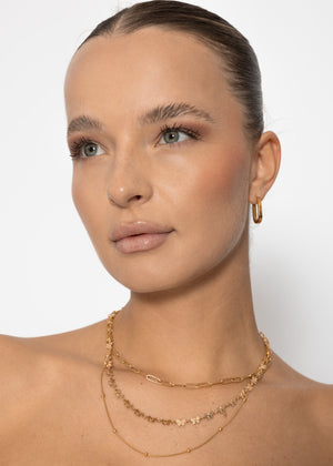 Dreifache Layering Halskette - gold