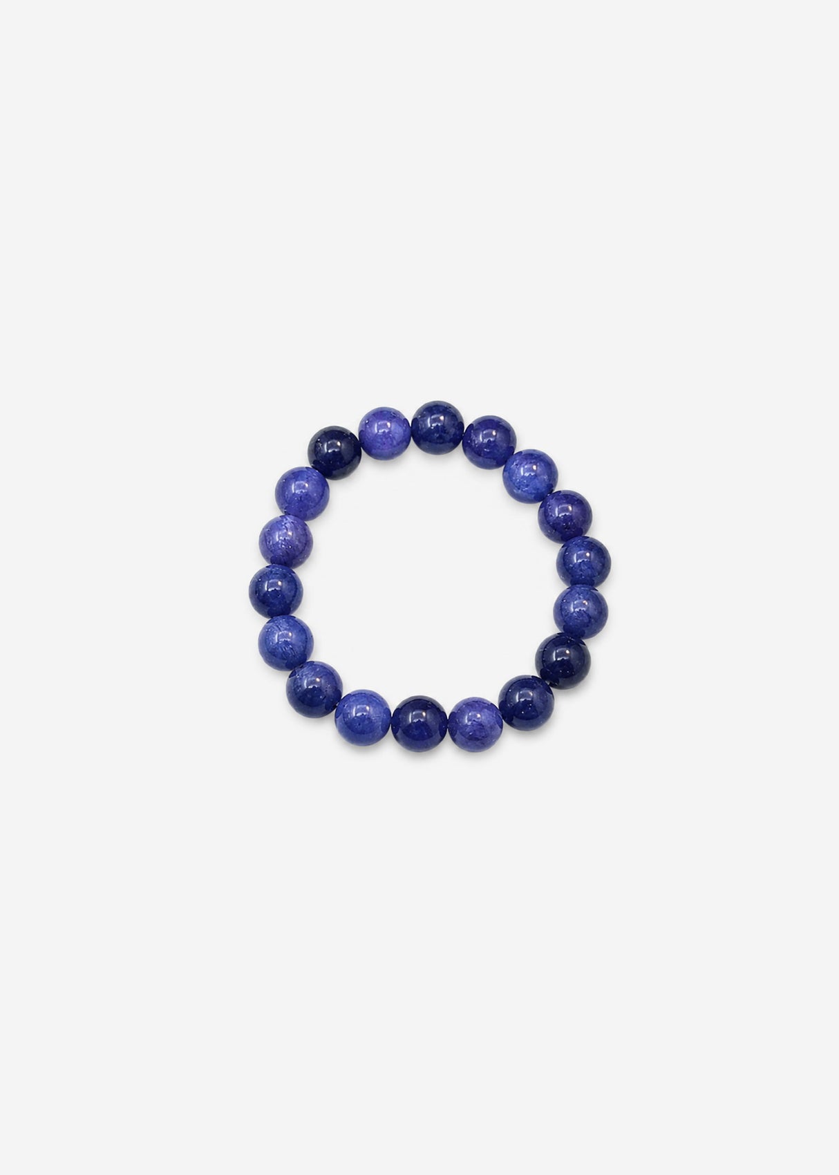 Elastisches Naturstein-Armband - blau