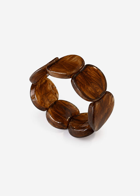 Elastisches Statement Armband  - braun by SASSYCLASSY