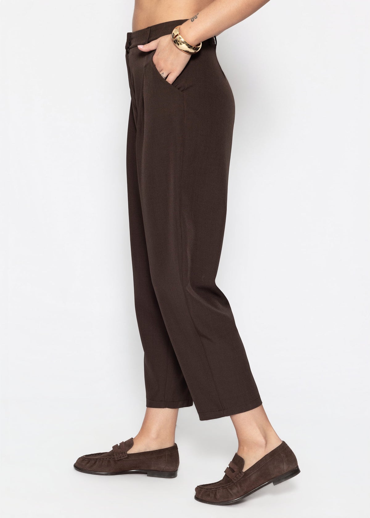 Elegante Karottenhose - braun