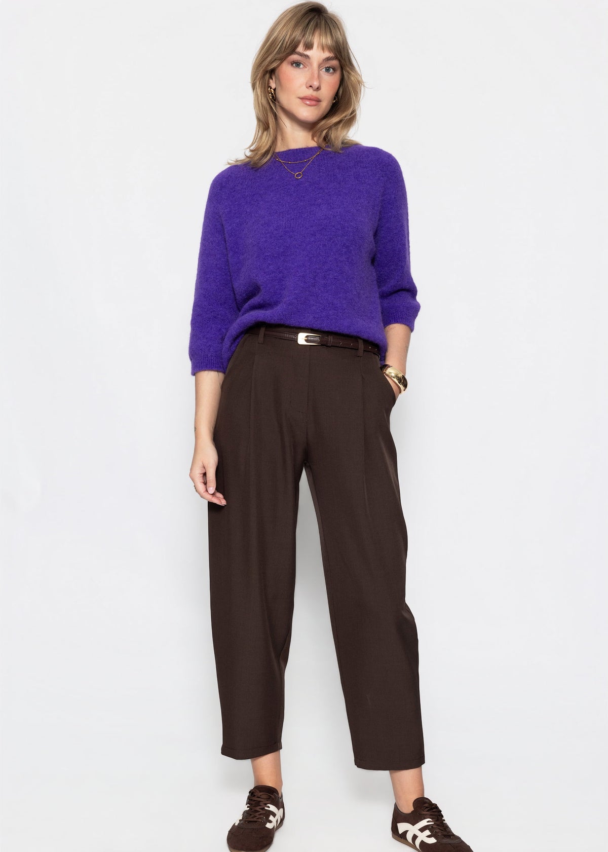 Elegante Karottenhose - braun