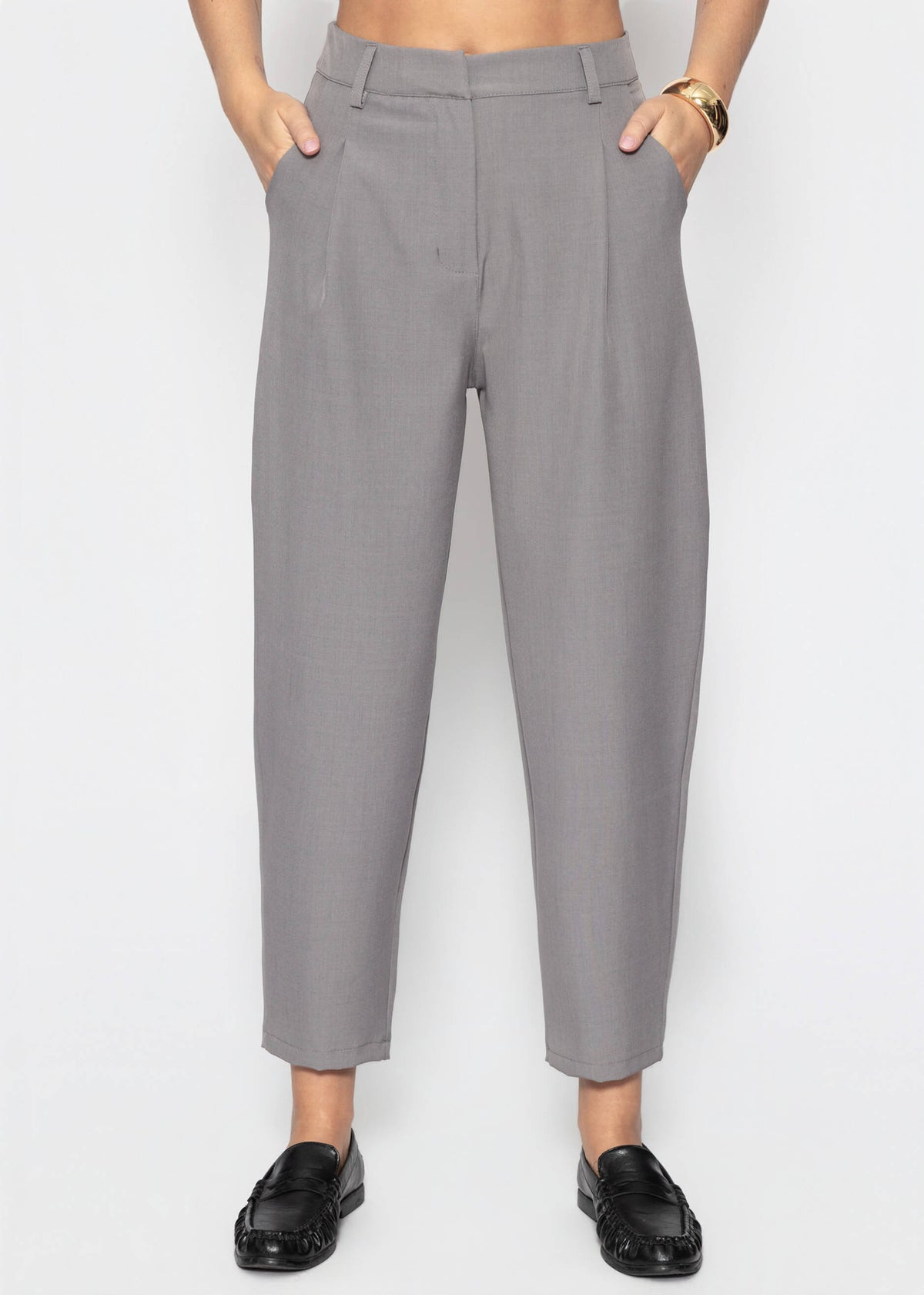 Elegante Karottenhose - grau