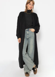 Extra langer Cardigan - schwarz