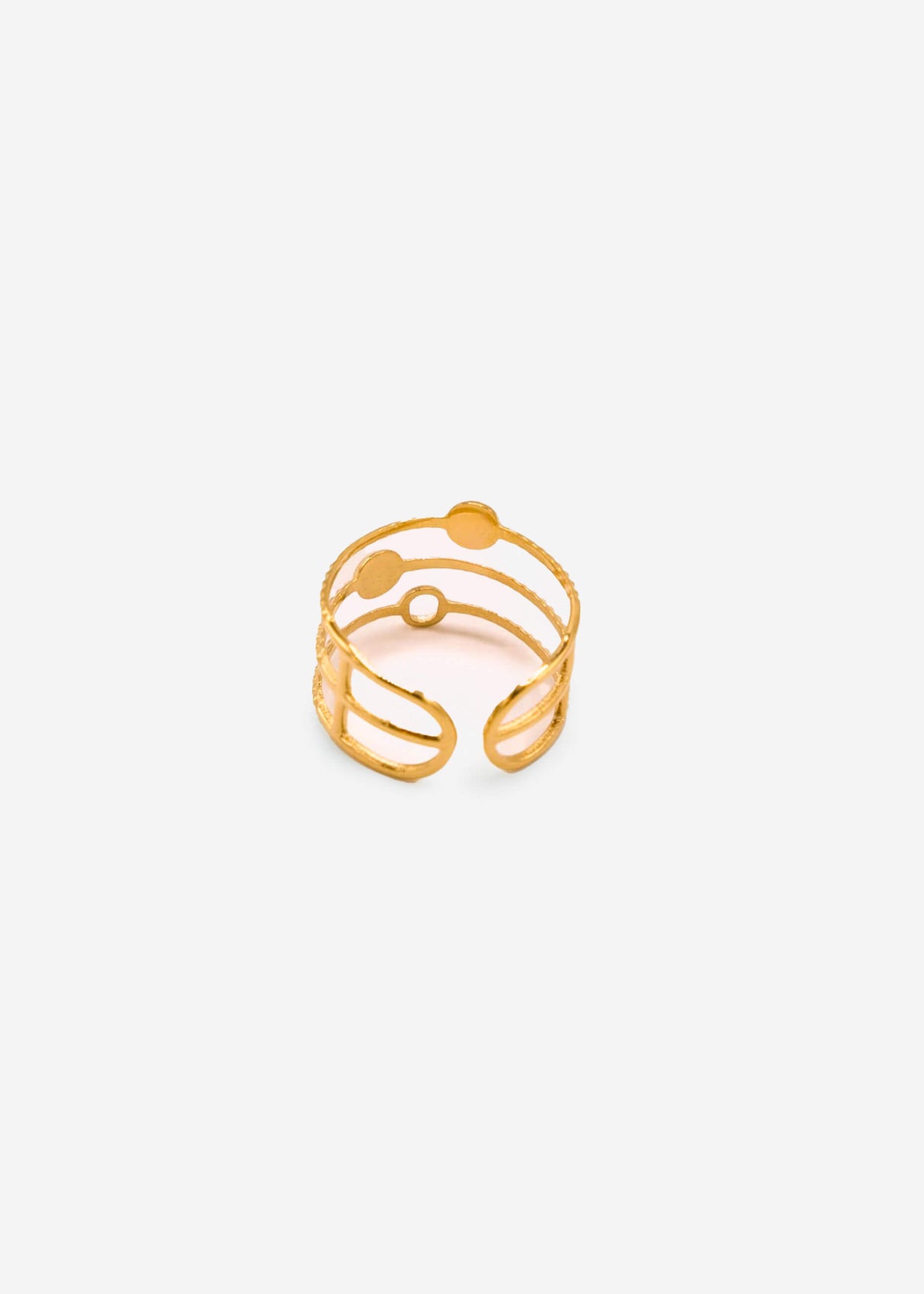 Feingliedriger Ring mit Kreis-Design - gold
