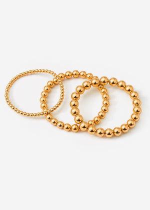 Flex Kugelarmband , 4mm - gold