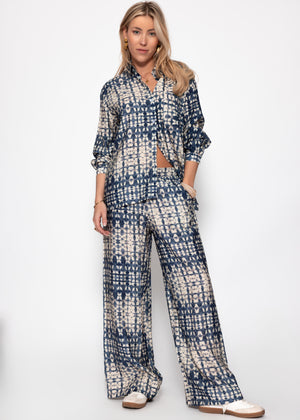 Sugging pants with print - blue