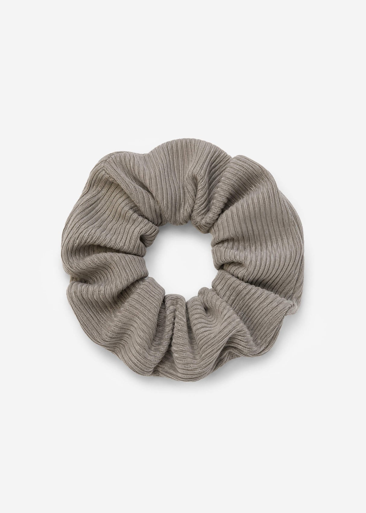Gerippter Scrunchie  - hellgrau