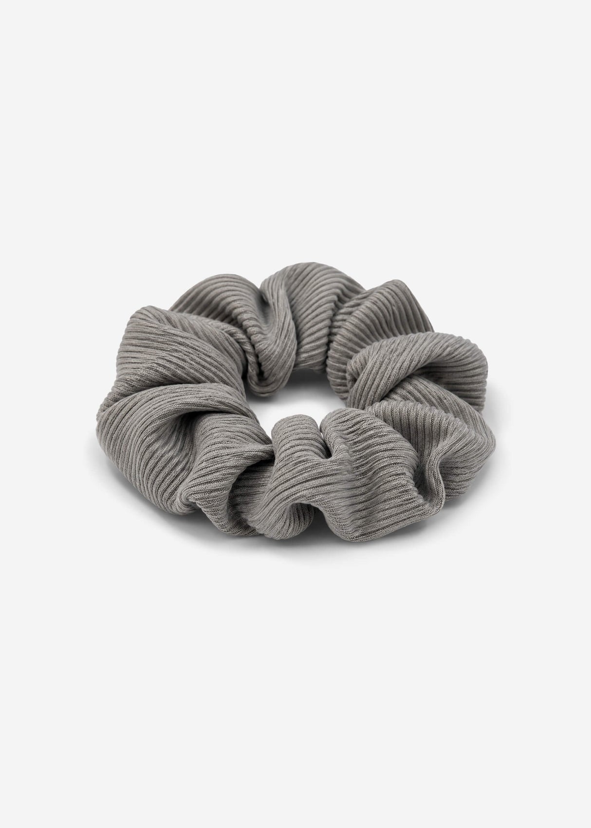 Gerippter Scrunchie  - hellgrau