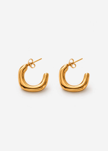 Geschwungene Creolen - gold von SASSYCLASSY