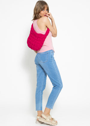 Gesteppte Tasche - pink