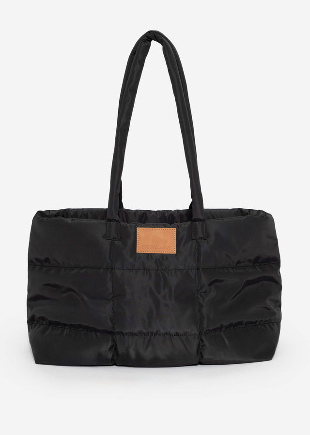 Gesteppter XL Shopper - schwarz