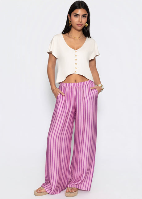 Gestreifte Hose - rosa by SASSYCLASSY