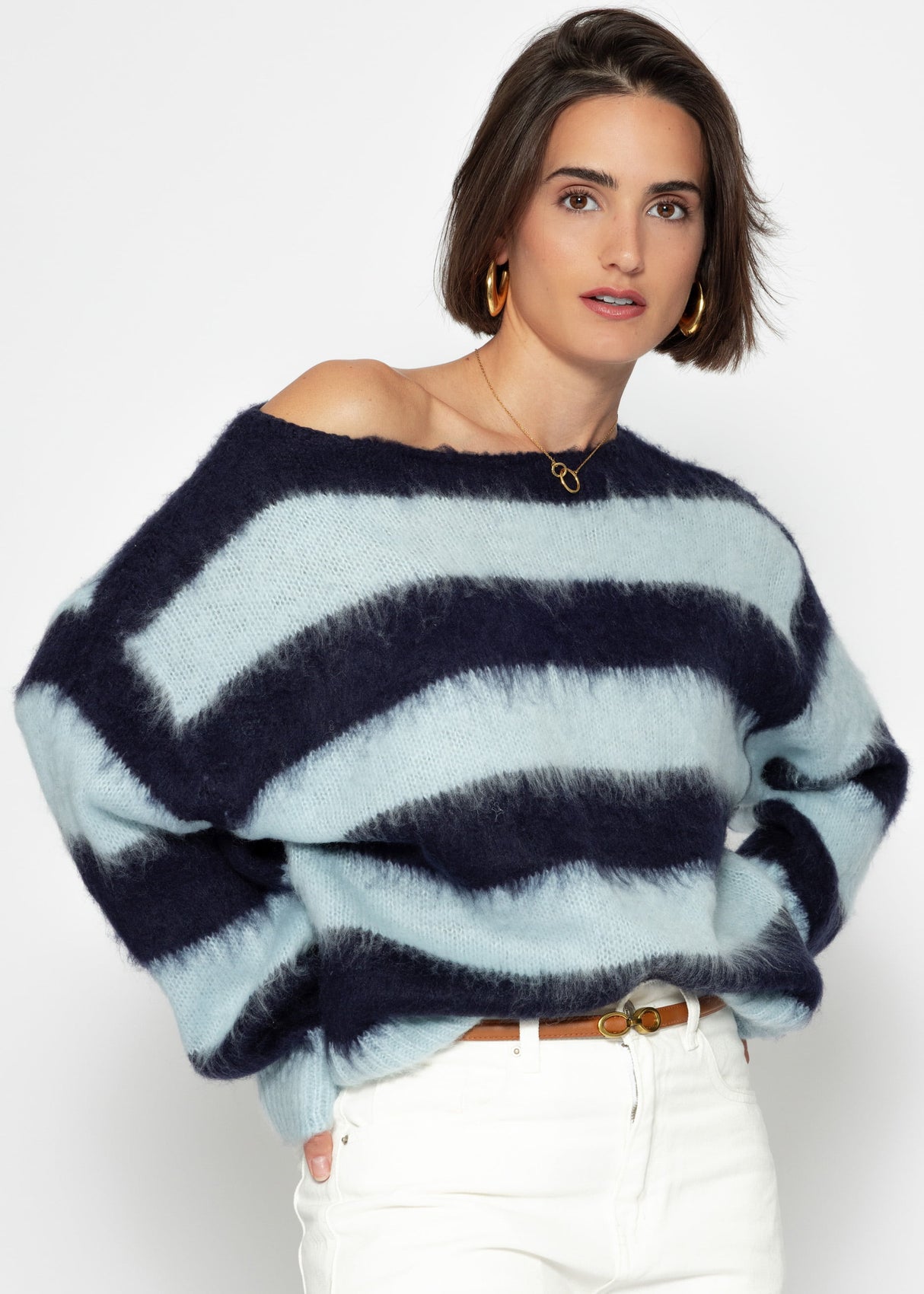 Striped sweater - blue -bright blue