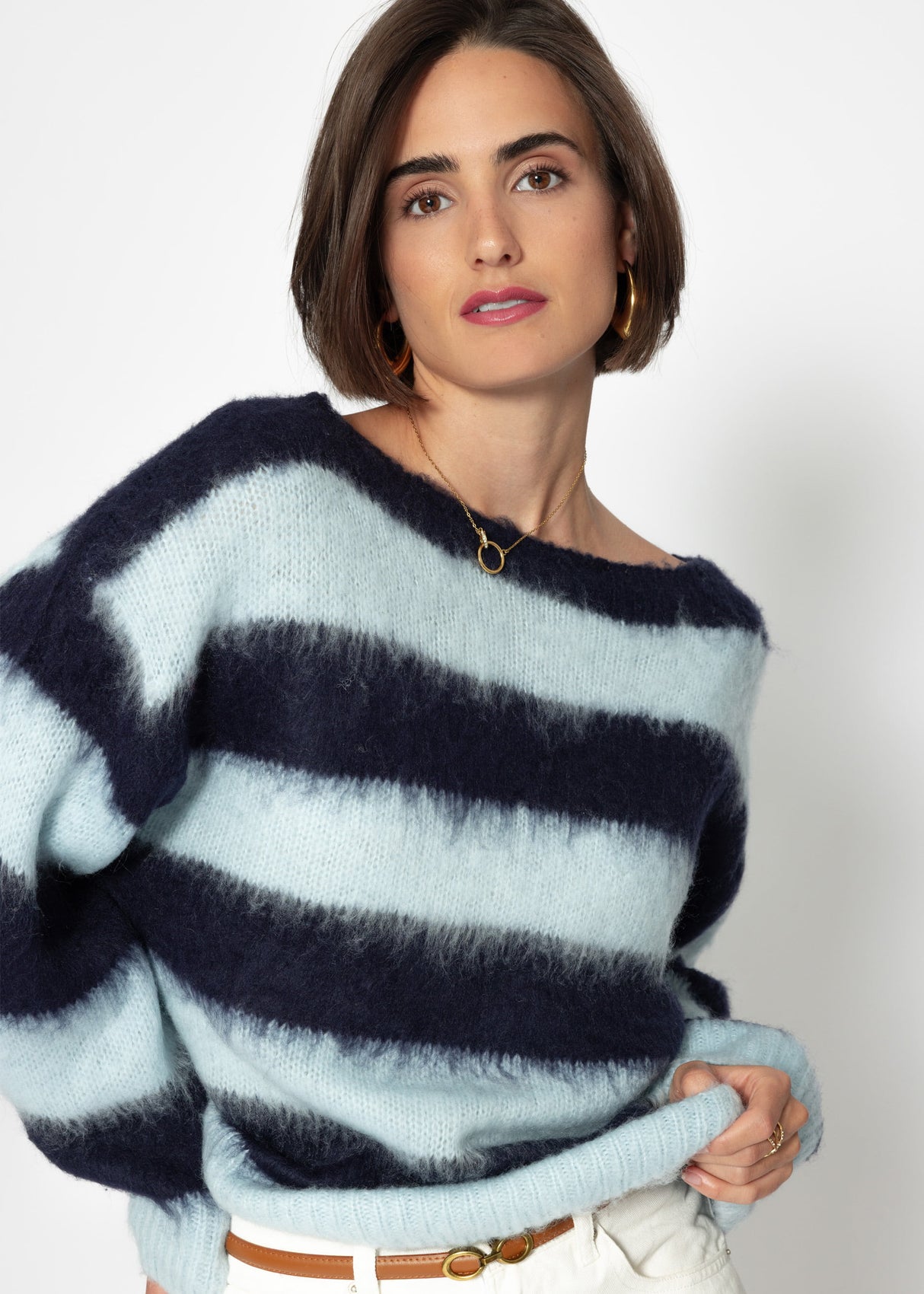 Striped sweater - blue -bright blue
