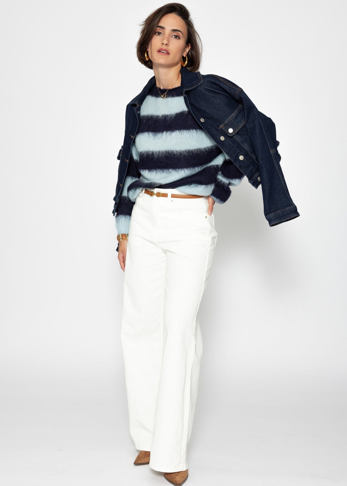 Striped sweater - blue -bright blue