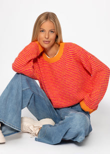 Striped sweater - orange
