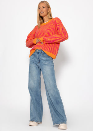 Striped sweater - orange