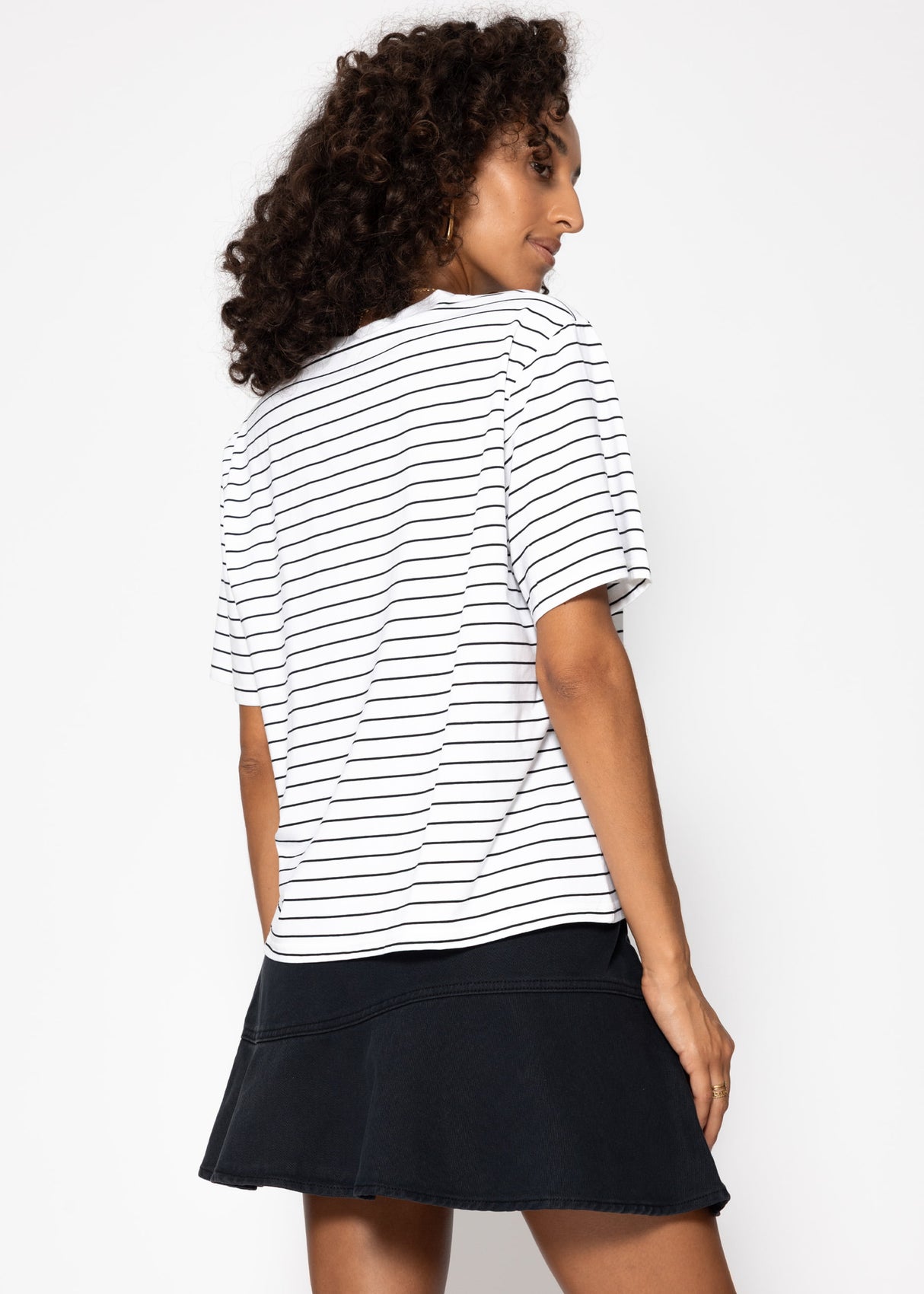 Gestreiftes T-Shirt - offwhite