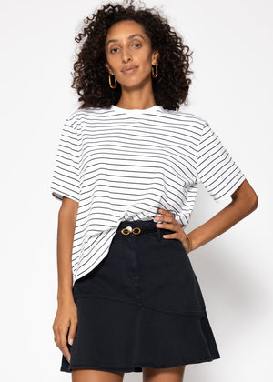 Gestreiftes T-Shirt - offwhite