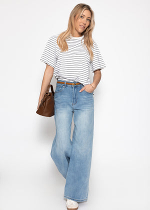 Gestreiftes T-Shirt - offwhite