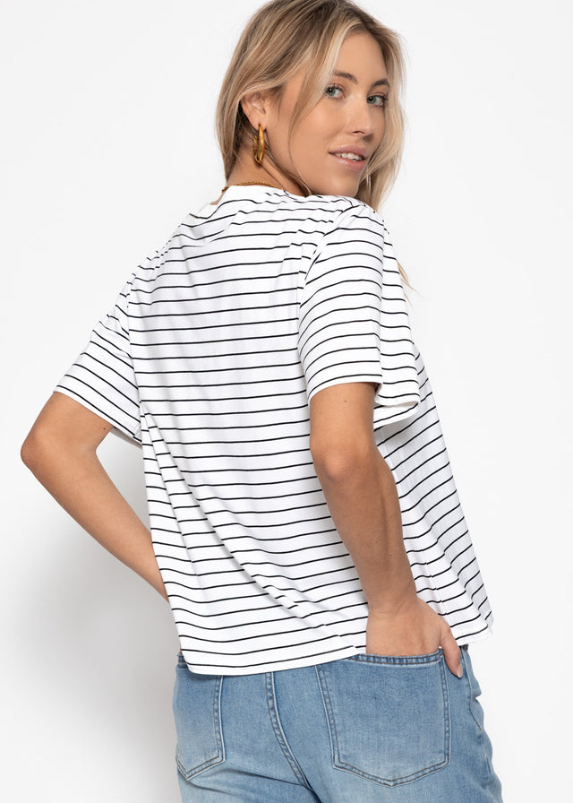 Striped T-shirt - off-white