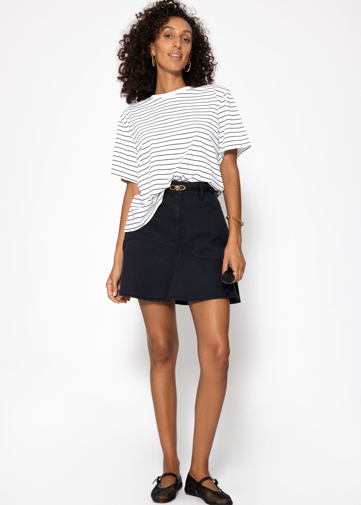 Gestreiftes T-Shirt - offwhite