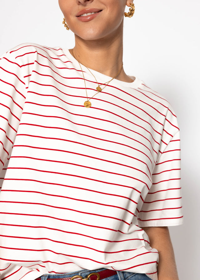 Striped T-shirt - white