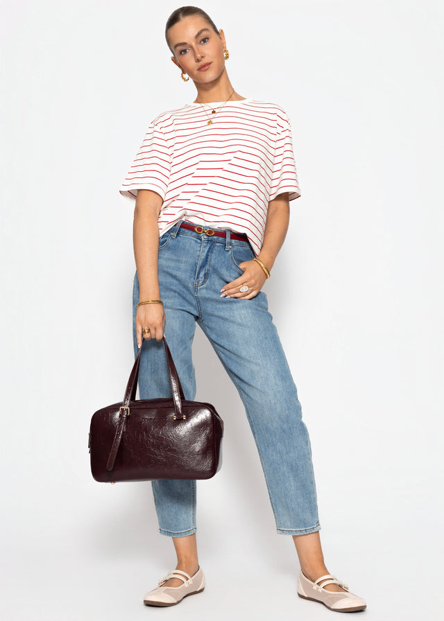 Striped T-shirt - white