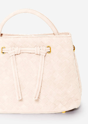 Gewebte Handtasche - greige