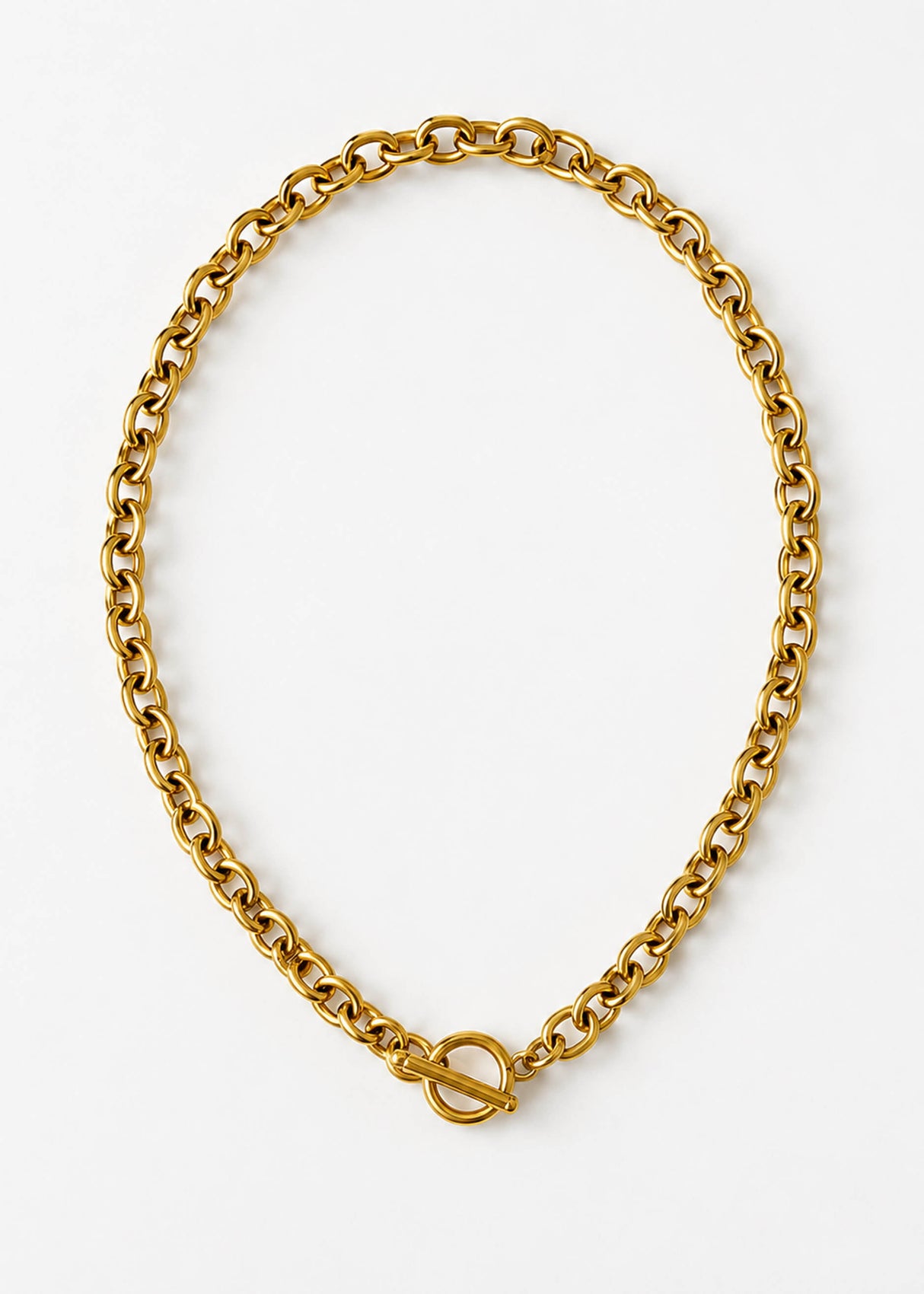 Gliederarmband mit T - Verschluss - gold
