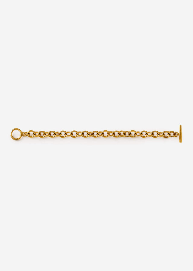 Gliederarmband mit T - Verschluss - gold