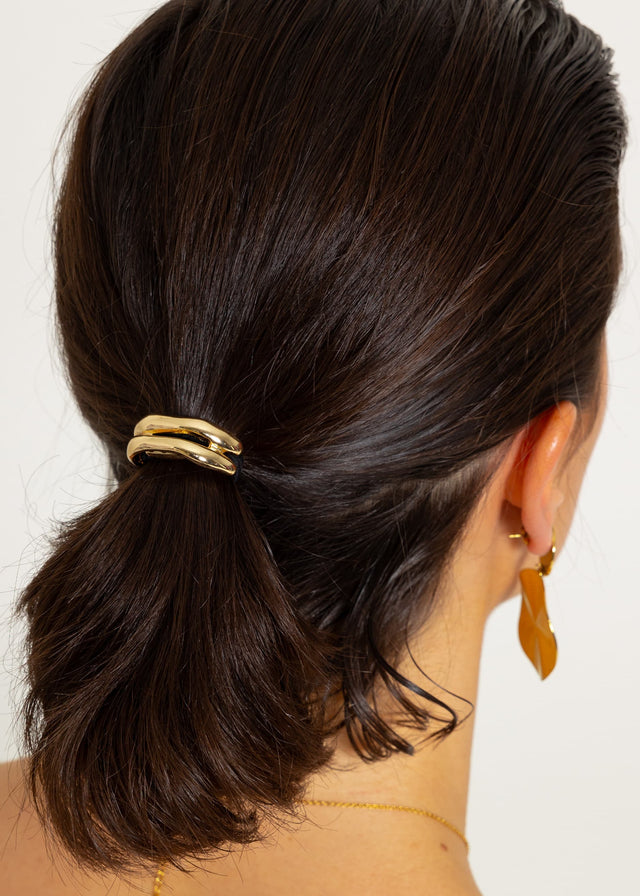 Haargummi mit goldfarbenem Detail - gold
