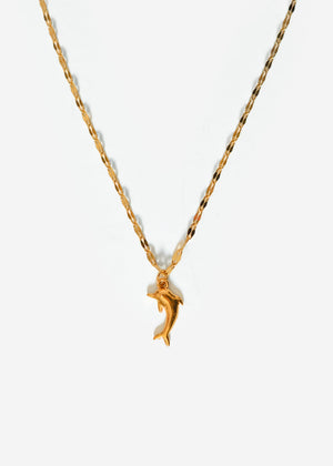 Halskette mit Delfin - gold