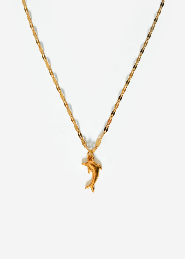 Halskette mit Delfin - gold
