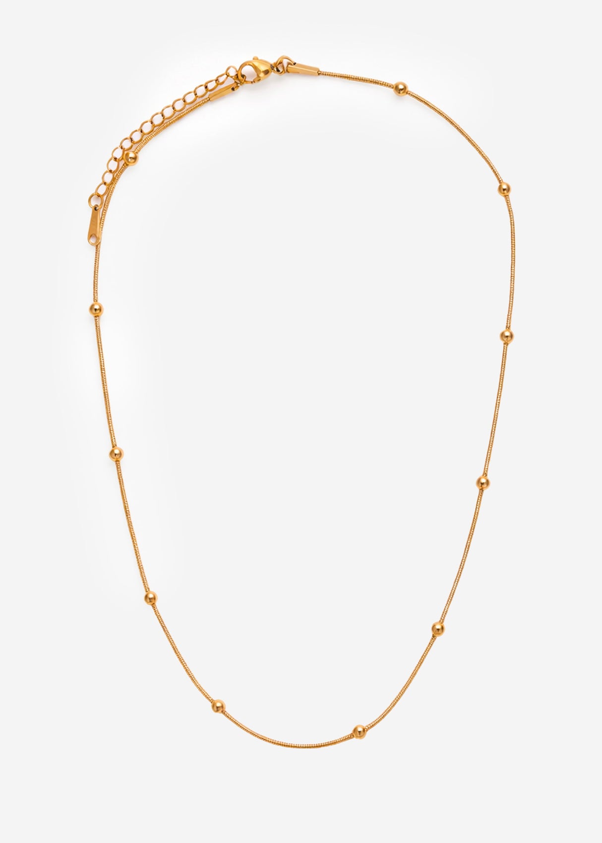 Necklace with beads - gold