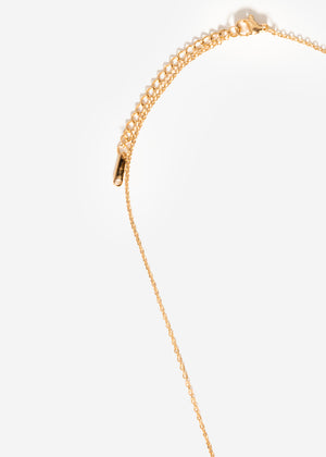 Halskette mit Libellen-Anhänger - gold