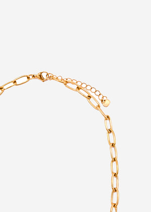 Halskette mit maritimen Charms - gold