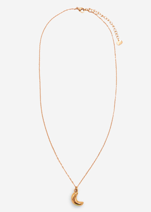 Necklace with moon pendant - gold