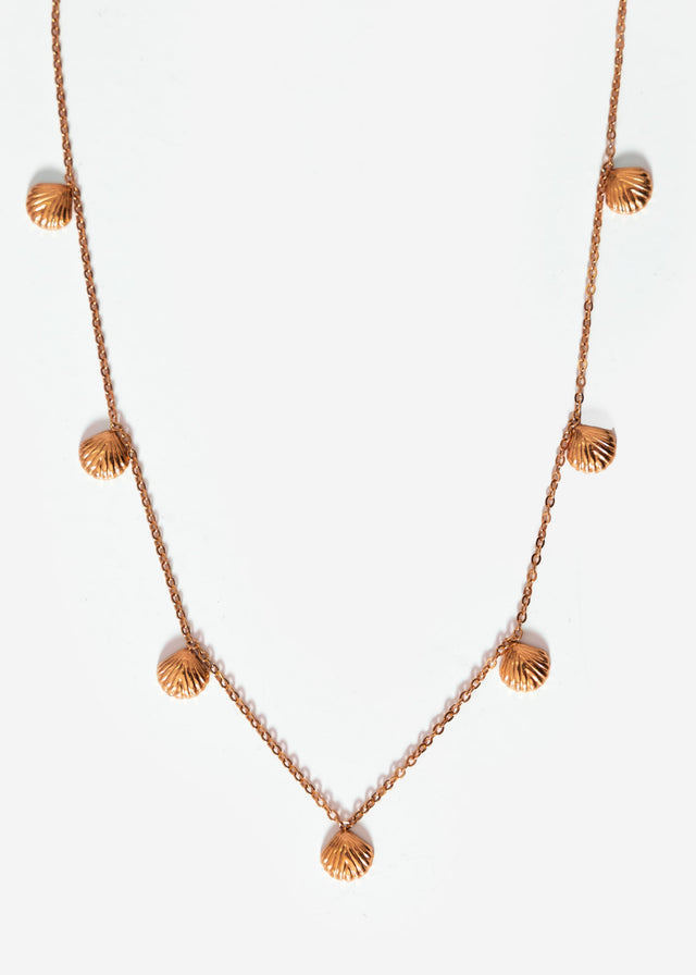 Necklace with shells - gold