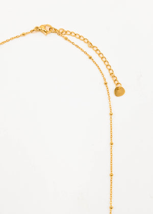 Halskette mit Perlen - gold